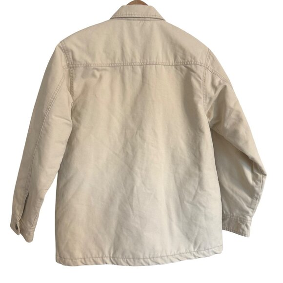 Alpine Design Quilted Lined Chore Coat Size Small Natural Khaki Pockets Full Zip - Picture 4 of 16